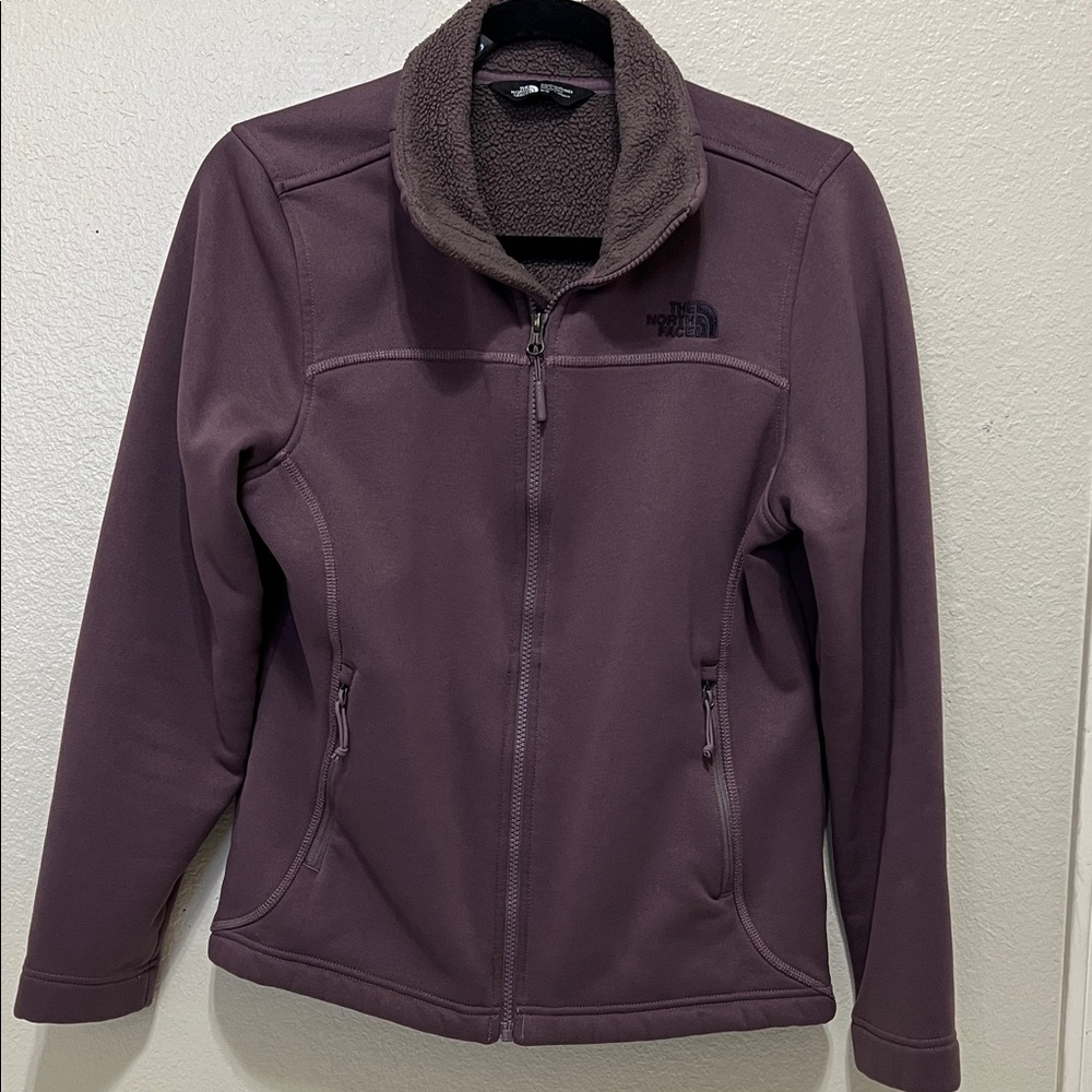 North Face Jacket Womens M Full Zip Long Sleeve Outdoors Purple Fleece Casual - Picture 1 of 9